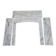 Pompadour fireplace in white Carrara marble