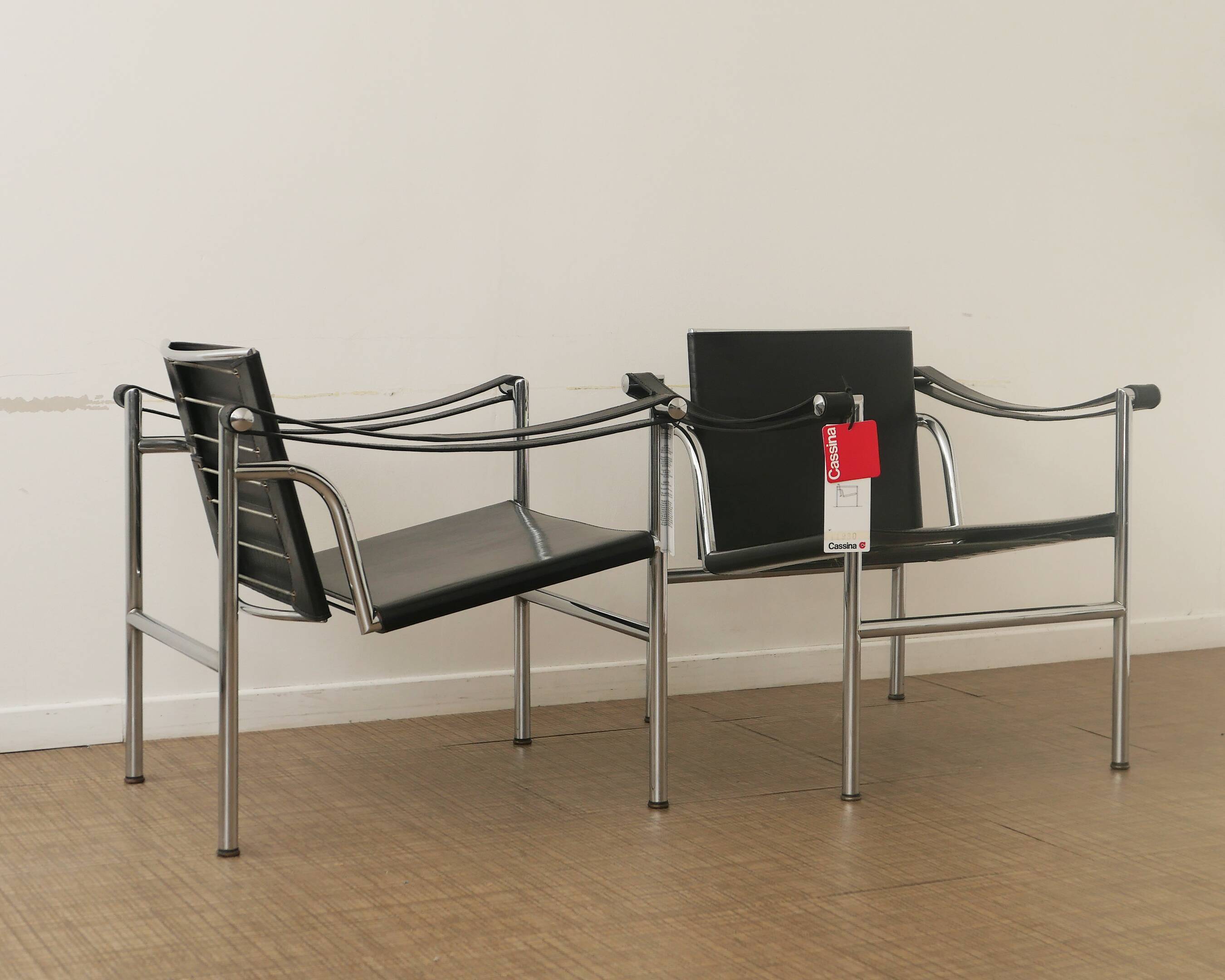 Paire de fauteuils LC1 Le Corbusier / Charlotte Perriand