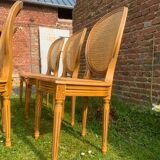 Set of 6 Louis XVI style cane medallion chairs