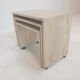 Set of 3 Italian Travertine Nesting Tables, 1980s