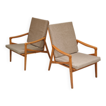 Pair of grey armchairs by Jiri Jiroutek for Intérier Praha