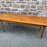 Large Alsatian farmhouse table 225 cm fir shade Merisier