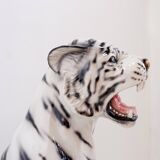 White ceramic tiger - Ceramiche Boxer, Italy