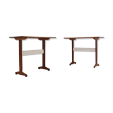 Mid century wood and formica desk 1950s, set of 2
