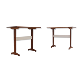 Bureau vintage en bois et formica 1950, set de 2