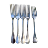 5 Silver metal forks