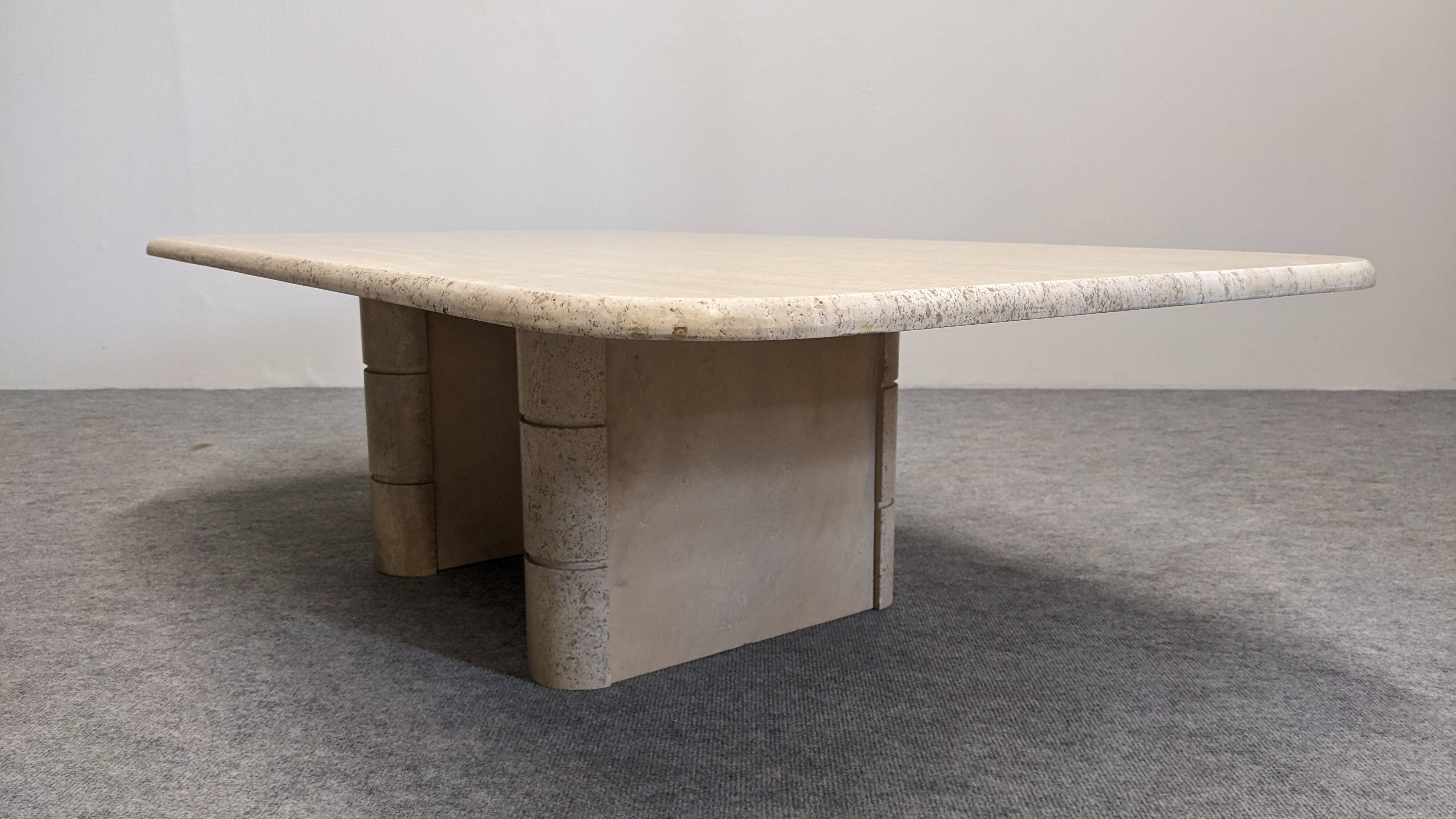 Travertine coffee table, Italy circa 1970