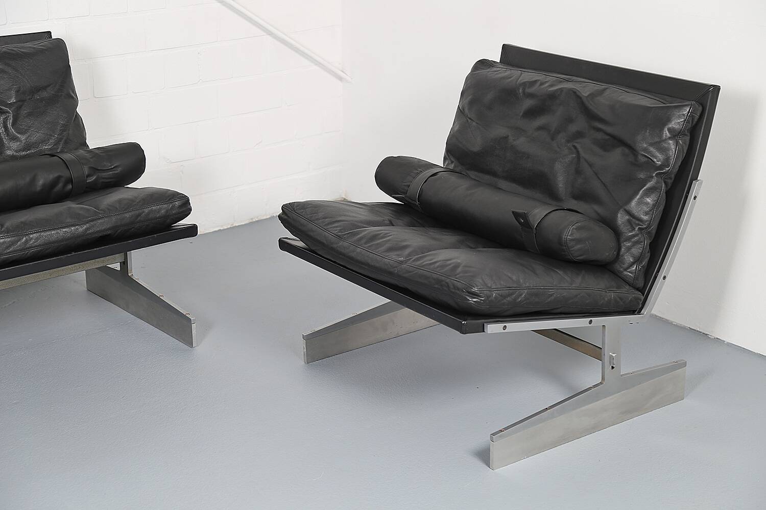 Fabricius & Kastholm Bo-Ex Set BO-562 leather sofa and BO-561 armchair 1960