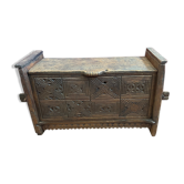 Eastern Afghanistan, Nuristan Region carved cedar wood chest dating from the 19th century