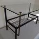 60's design metal and glass coffee table