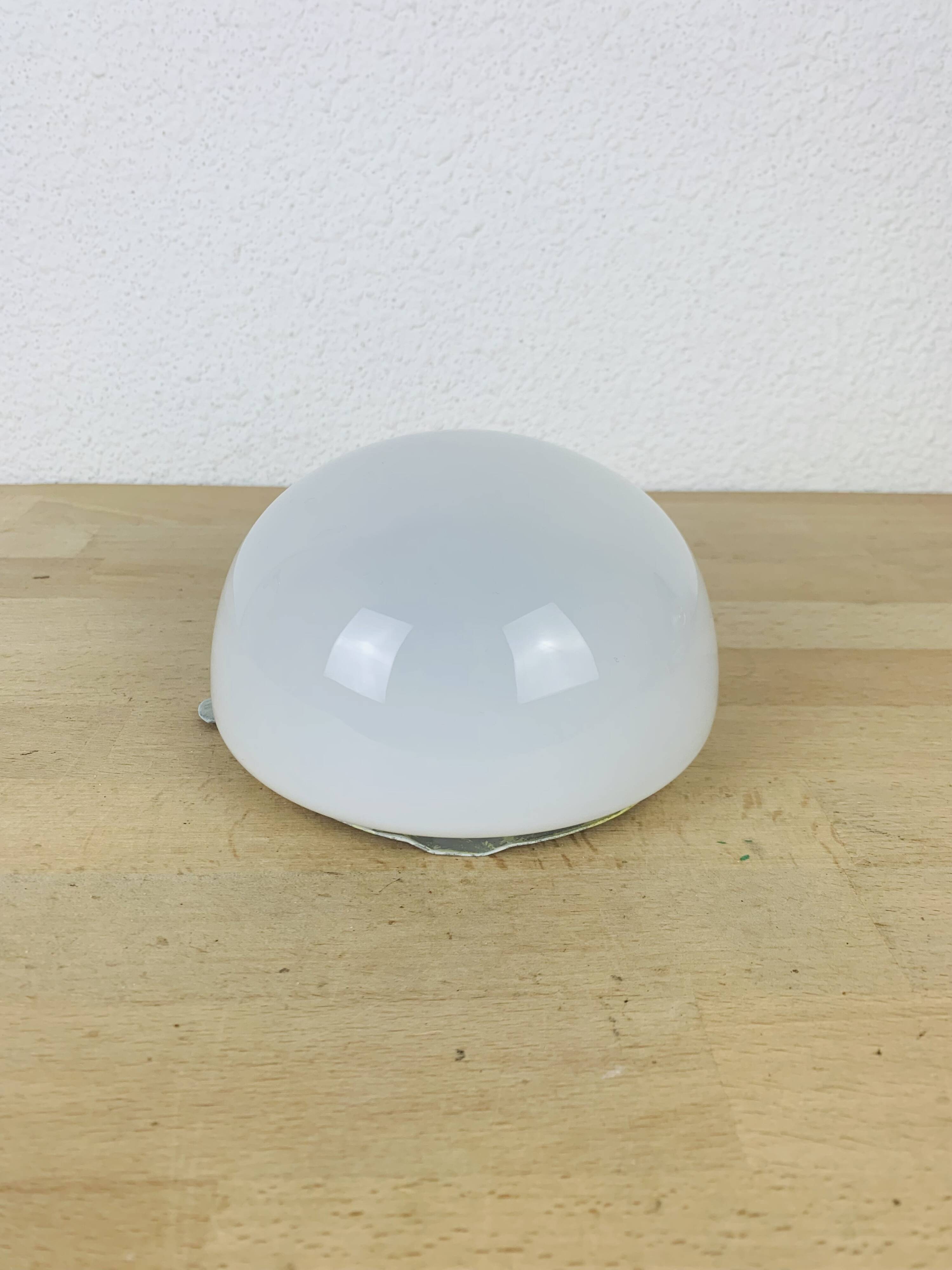 Vintage half-sphere opaline ball wall light