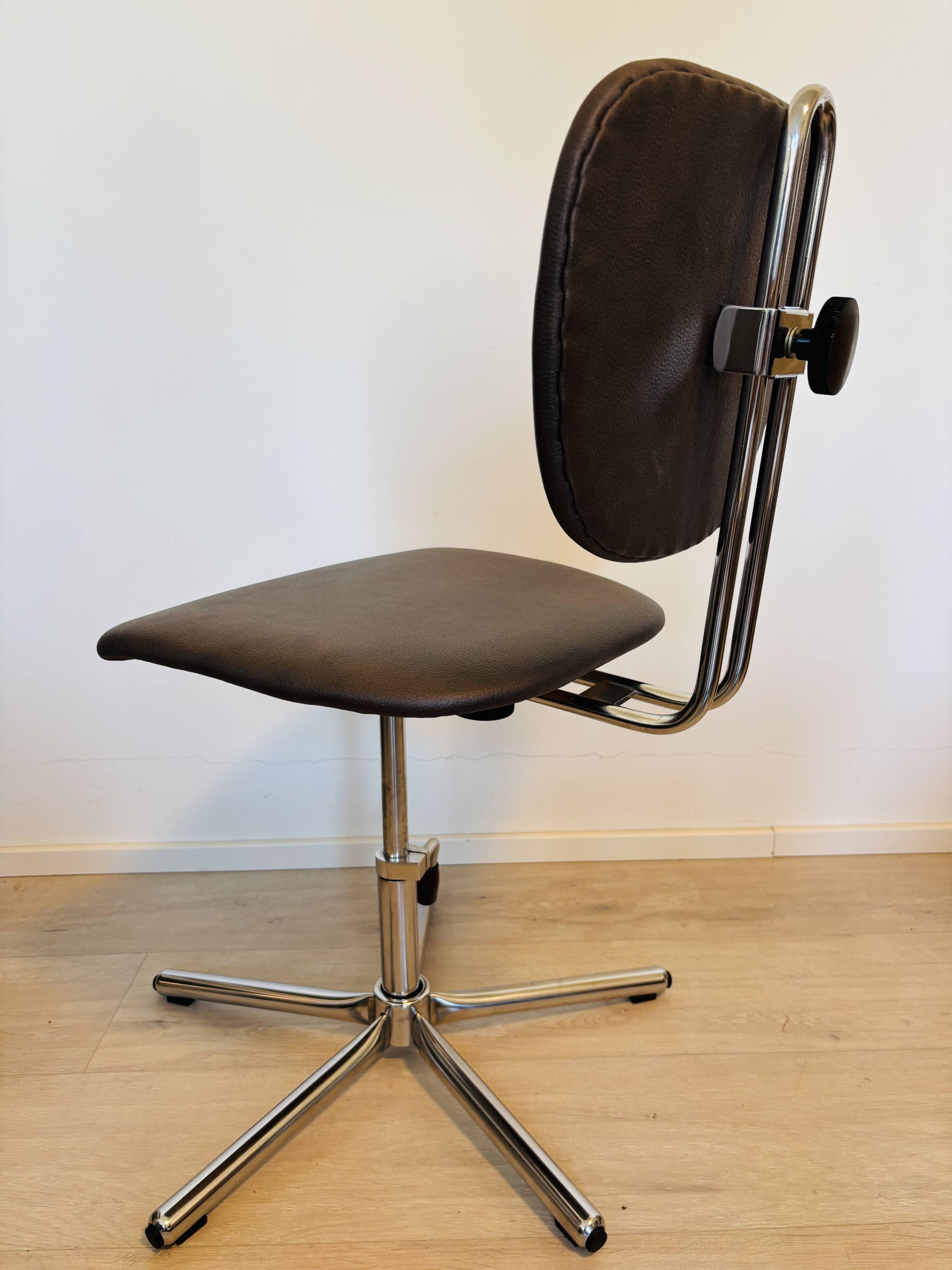 Kovona Dark Truffle Office Chair by Kovona from Czechoslovakia, 1970’s