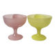Set de 2 coupelles à dessert vintage en verre opalin dépoli opalin par luminarc