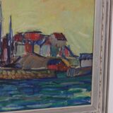 Huile sur toile originale – « Sapri, Italie » par Gunnar Ingemar Erixon