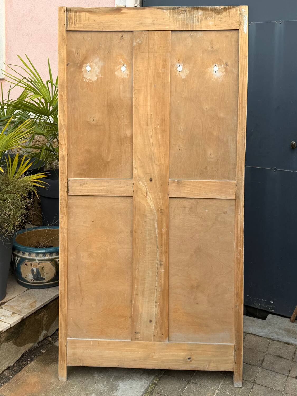 Vintage wooden wardrobe from 1940.