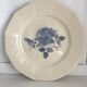 Set of 11 Digoin flat plates, blue rose patterns