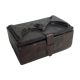 Touareg jewelry box in wood and leather pushed back 13.5 cm