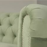 Canapé Chesterfield Velours Vert
