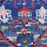 Colorful Boucherouite Moroccan rug - 74 x 129 cm