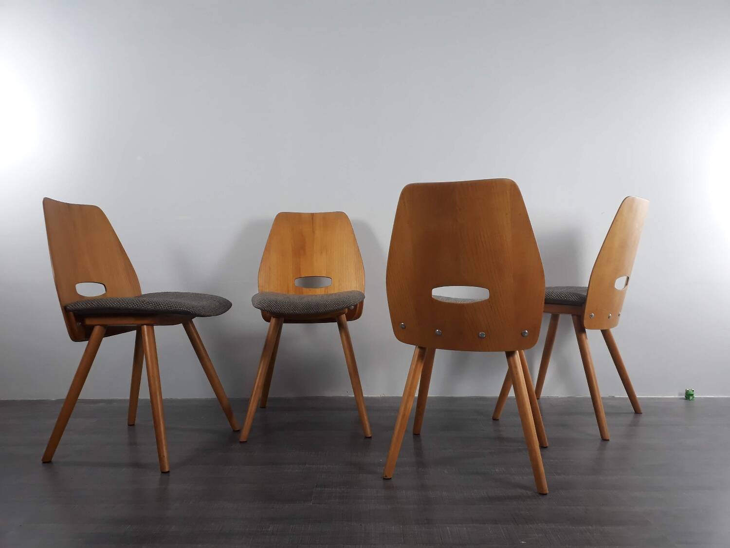 Set of 4 Lollipops chairs, Jiràk design, 1960s