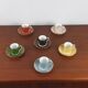 Set of 6 Art Deco coffee cups Lanternier Limoges