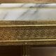 Brass and marble side table