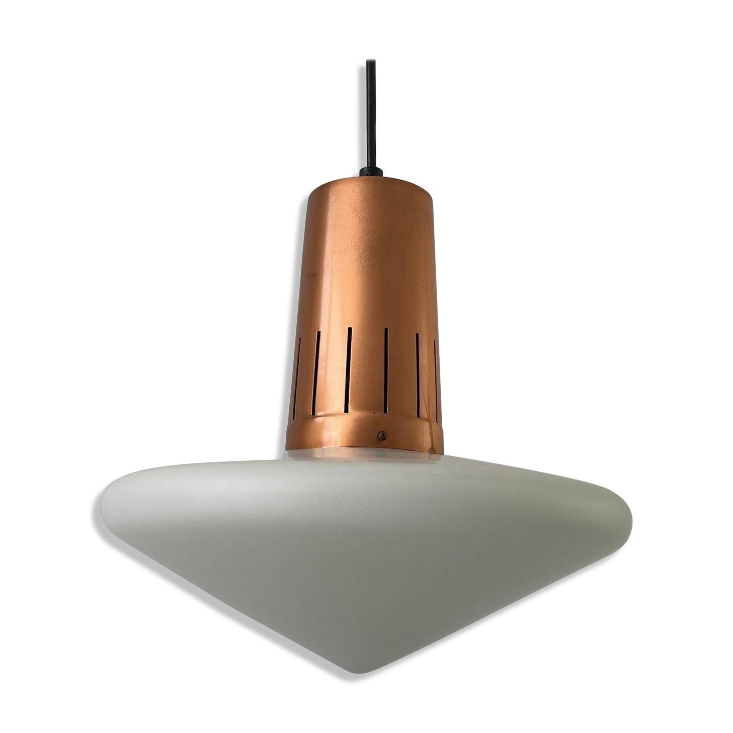 Pyramidal glass ceiling light, 1960s, Germany