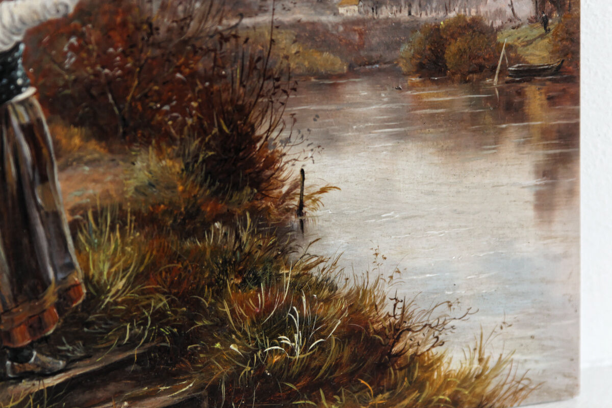 Oil on panel, nineteenth century