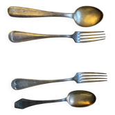 Lot 2 sets de service en métal argenté