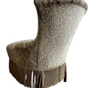 Vintage cocktail chair / armchair / single seater armchair with fringes