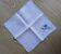 Vintage hand-embroidered linen napkin - Blue flower