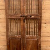 Teak patio door