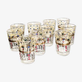 Hand-painted glasses (set of 10)