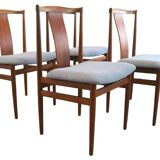Set van 4 Henning Sørensen voor Danex eetkamerstoelen 'Vordingborg'