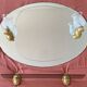 Miroir de salle de bain étagère et lampes