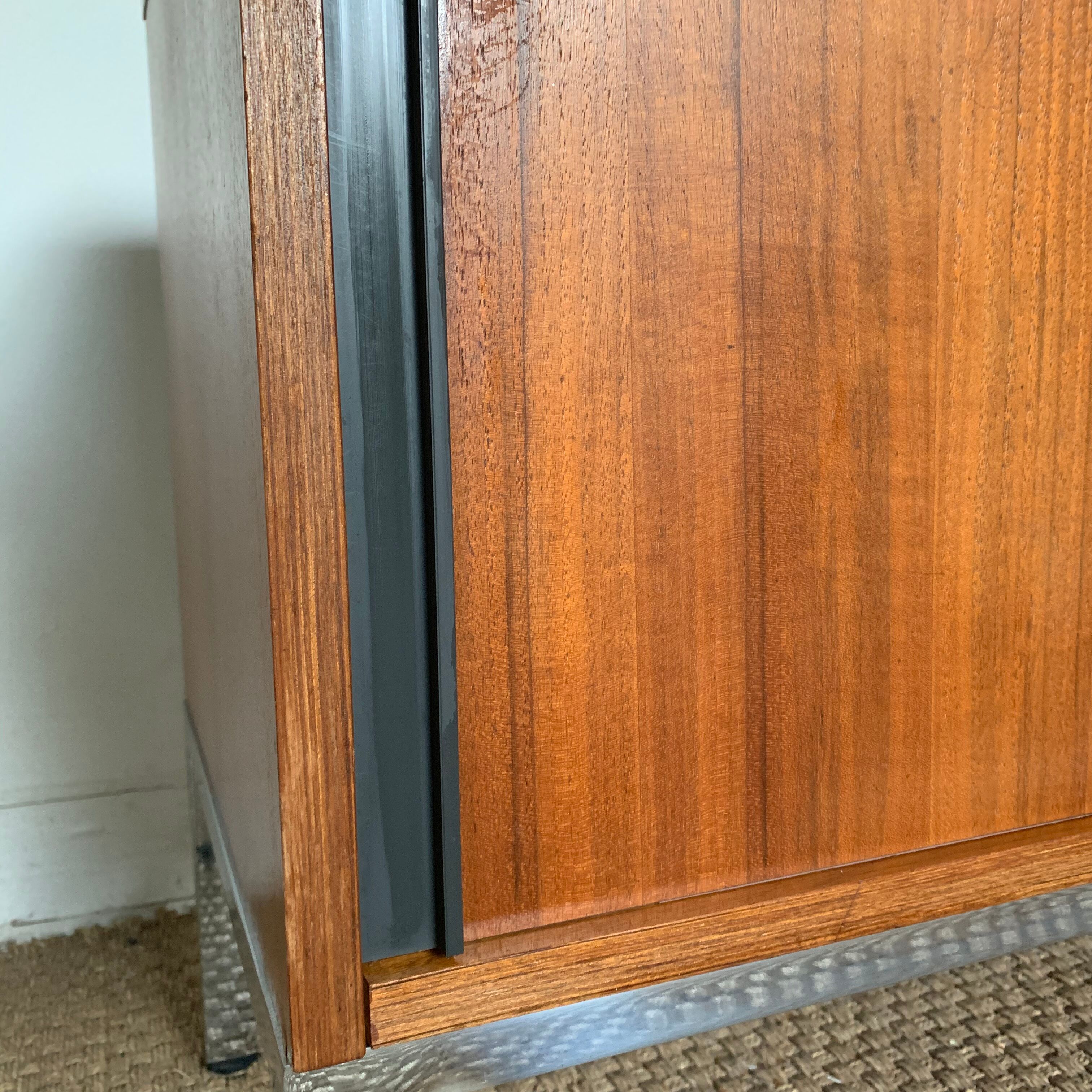Teak sideboard, sliding doors