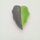 SAP Vallauris Vintage Leaf Bowl Two-Tone Ceramic Green Black 50s 60s