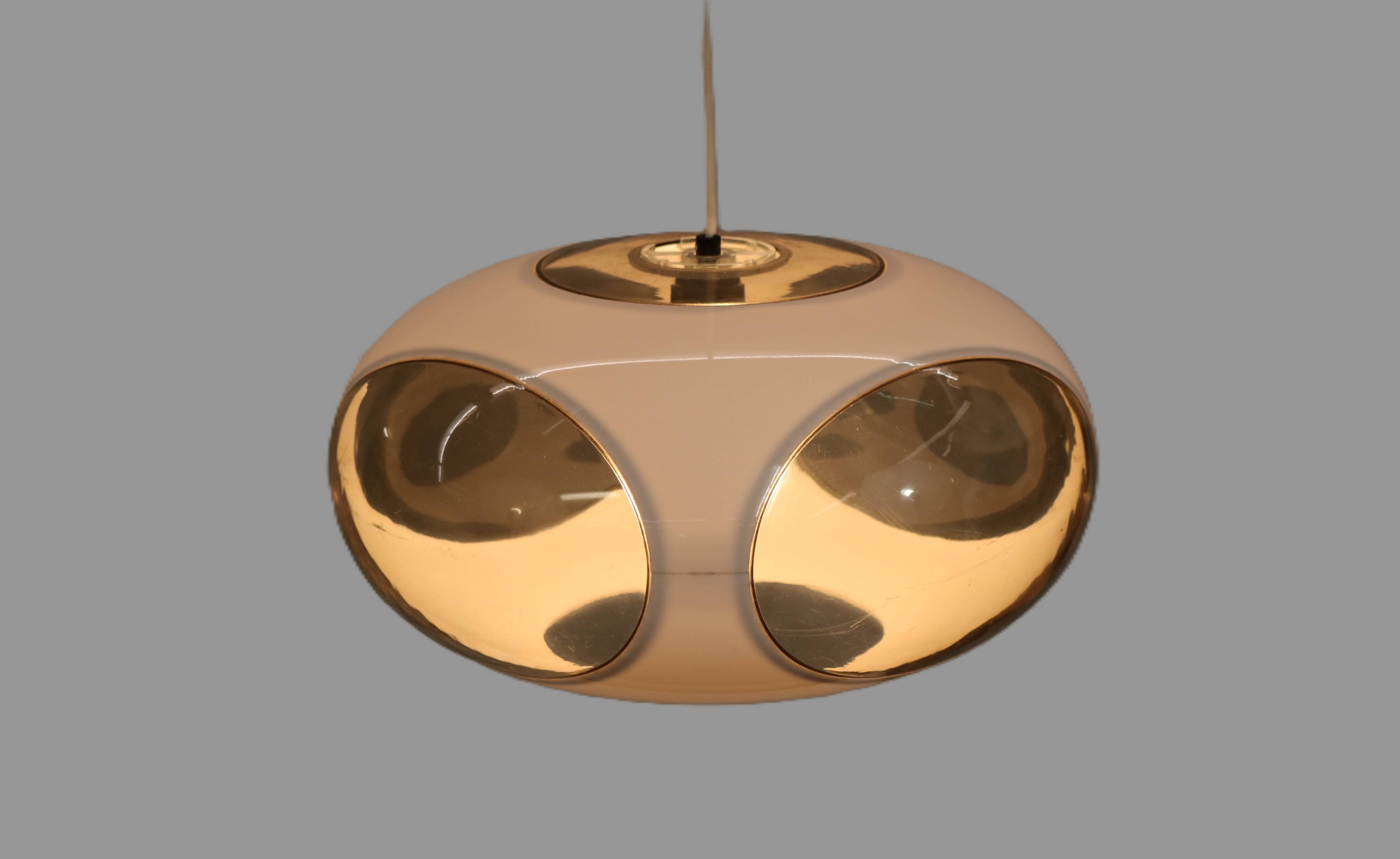 Space age bug eye UFO ceiling lamp *** Massive *** white model *** Belgium