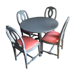 Table Flamant avec ses 4 chaises