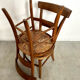 Lot de 6 chaises de ferme rustique début XX eme en bois / bistrot