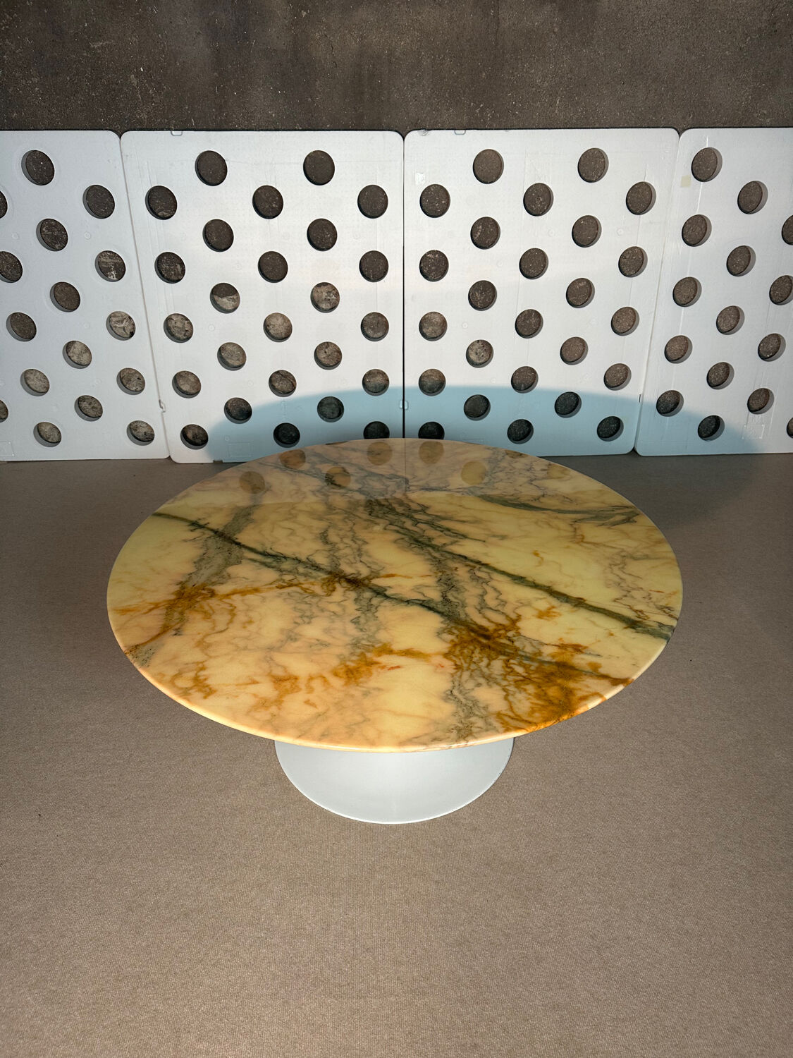 Mid-Century Coffee Table - Marble Tulip Base - Honsel Germany -1960