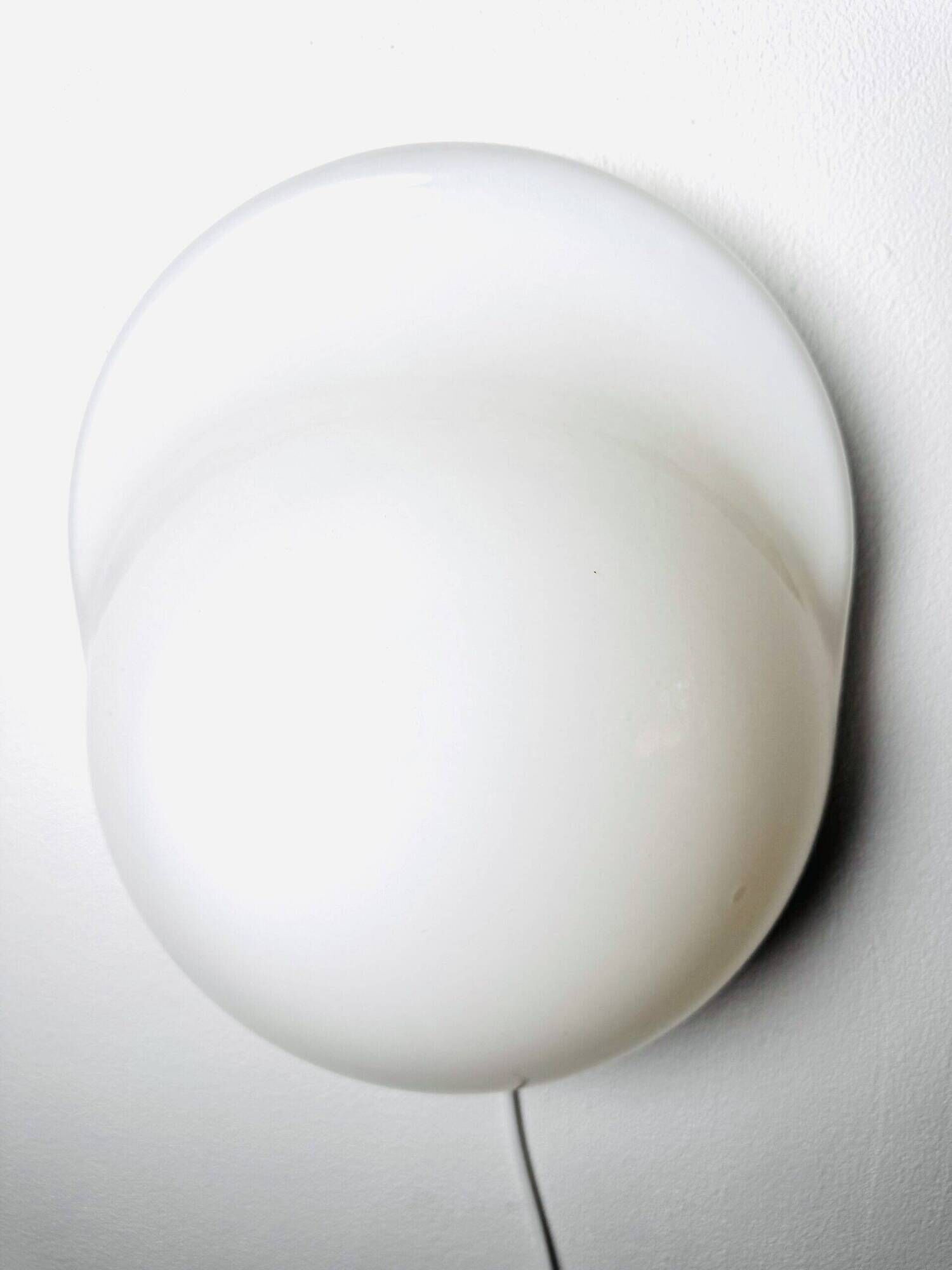 Tortue Opaline Glass Wall Lamp By Rodolfo Bonetto For Candle, Italy, 1970S