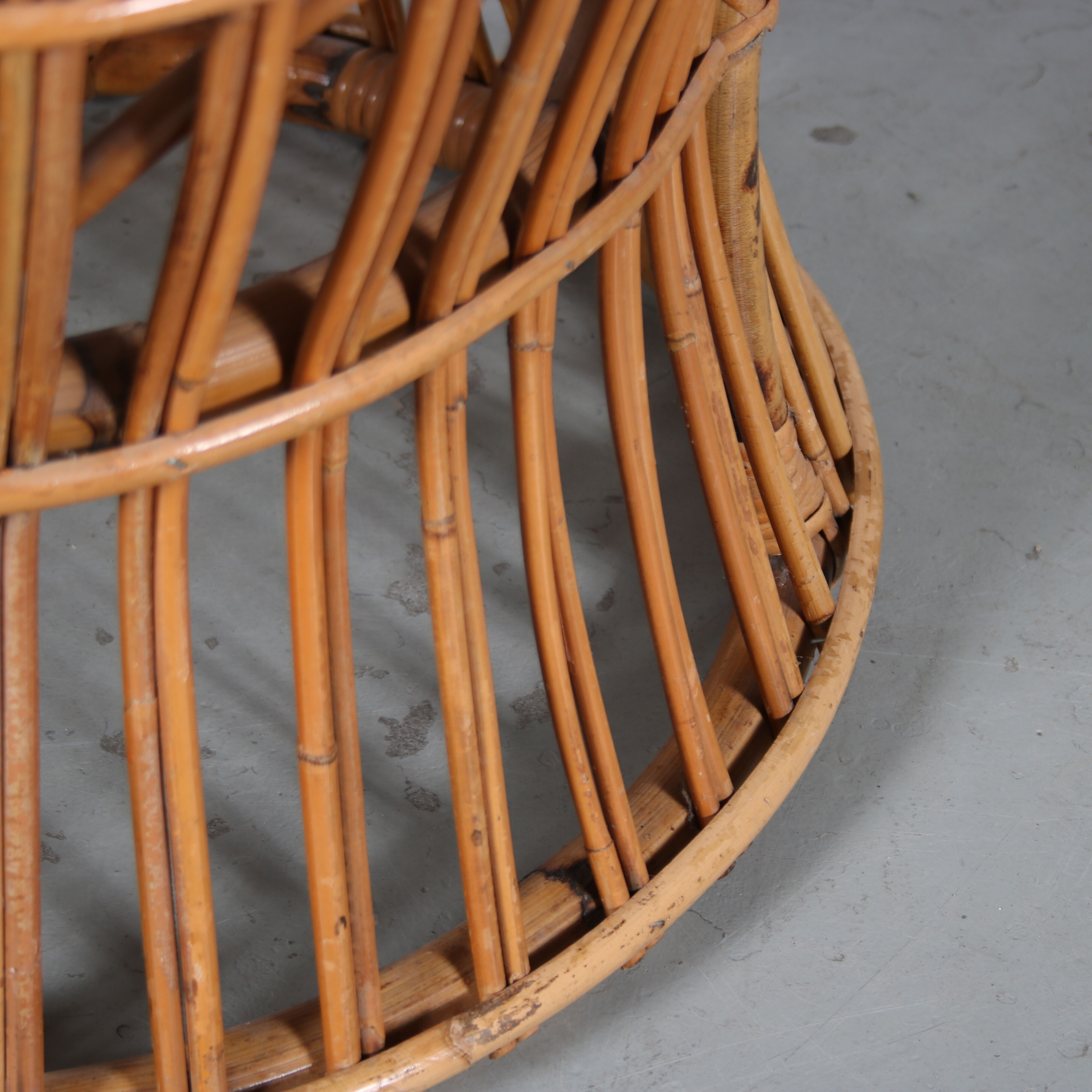 1950s rattan armchair from the Netherlands