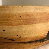 Saladier or serving dish in enamelled sandstone La Poterie de la Colombe