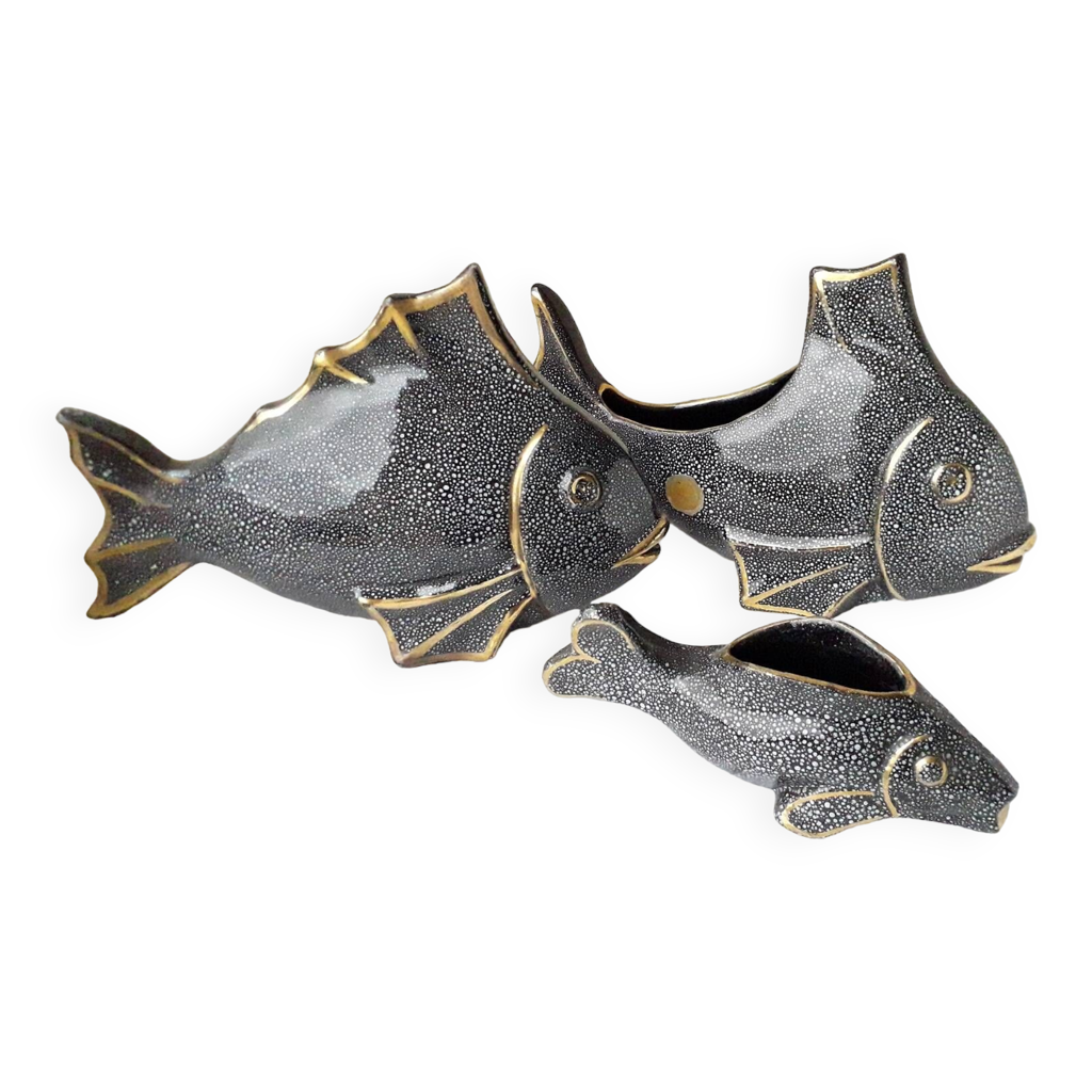 Poisson en céramique (Aigue-marine)