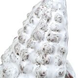 Grey ceramic shell wall lamp, Vallauris, 1960s