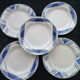 Set de 5 assiettes plates faïence de St Amand 2 modèles différents