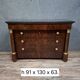 Empire commode in mahogany and flame mahogany veneer, 19th century.