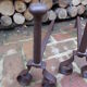 Pair of cast iron fire dogs