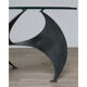 Table basse vintage "Hélice" en acier et verre, 1970